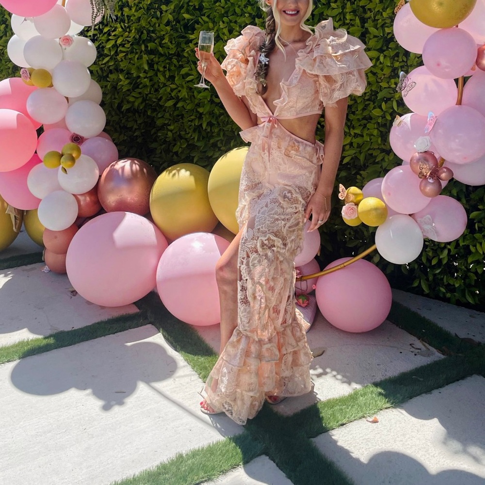 For Love and Lemons lace maxi dress
